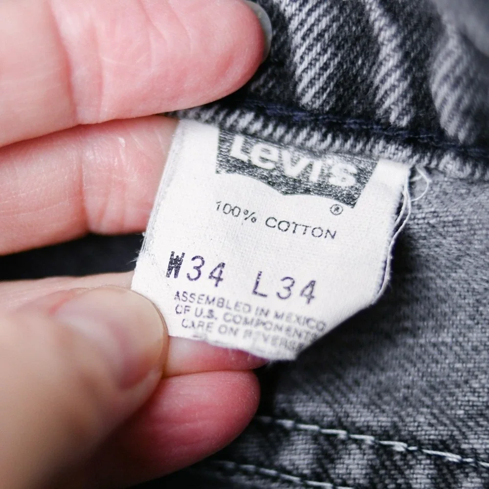 Vintage Levi's‎ SilverTab Loose Jeans 34x34 (31x32) Black Gray Y2K Baggy Skater